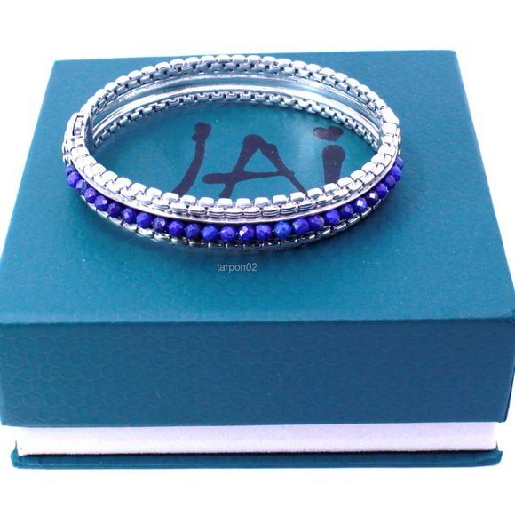John HARDY JAI LAPIS 8.40ct Box Chain Sterling Silver Bangle Bracelet -AVG NIB - Picture 12 of 15